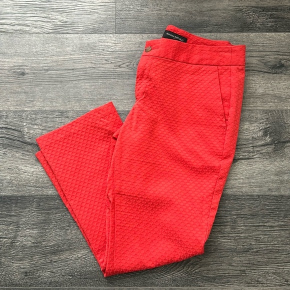 Banana Republic Factory Pants - Banana Republic Factory Textured Orange Ankle Pant, size 4